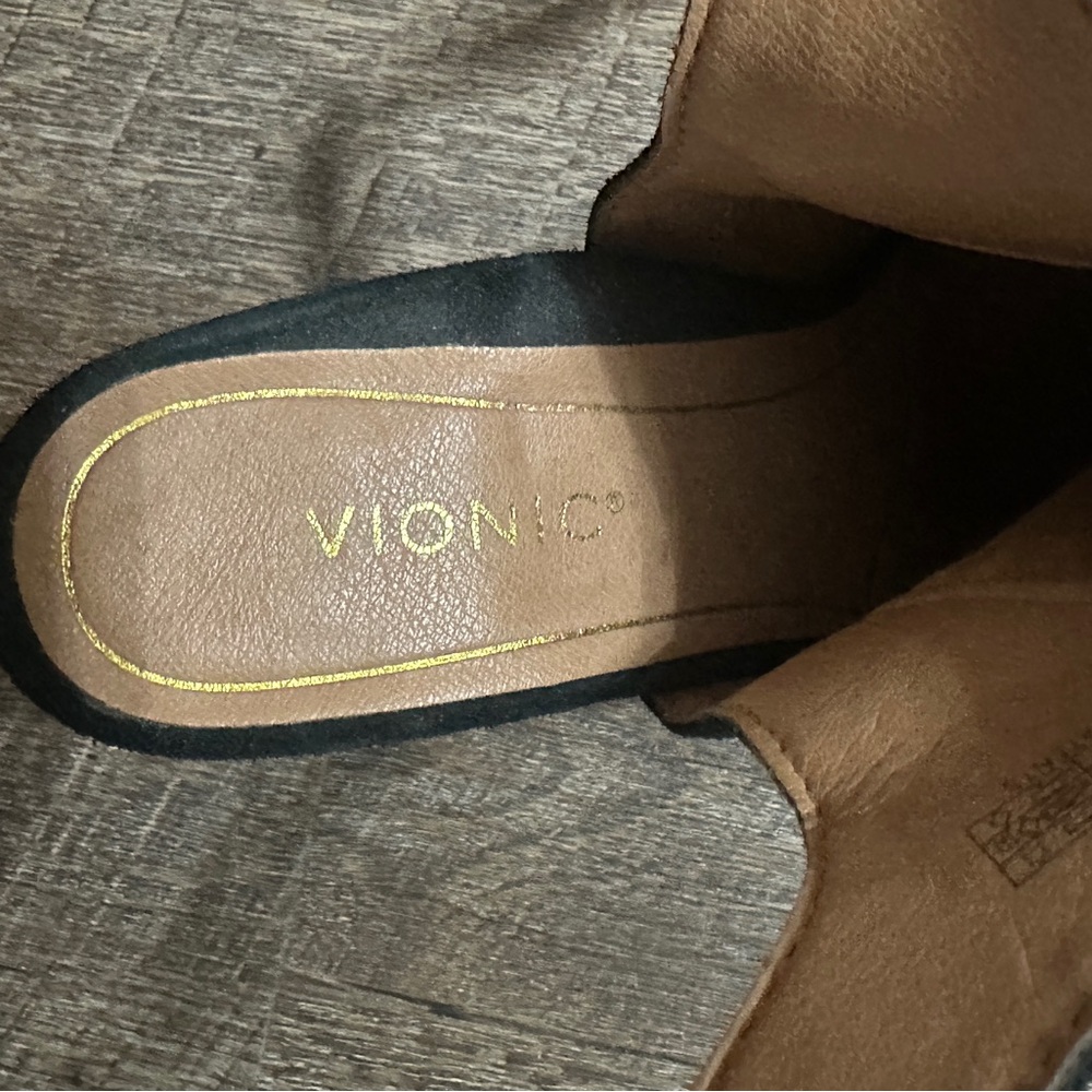 Vionic Lacey Tortoise Suede Open Back Heeled Boot… - image 5